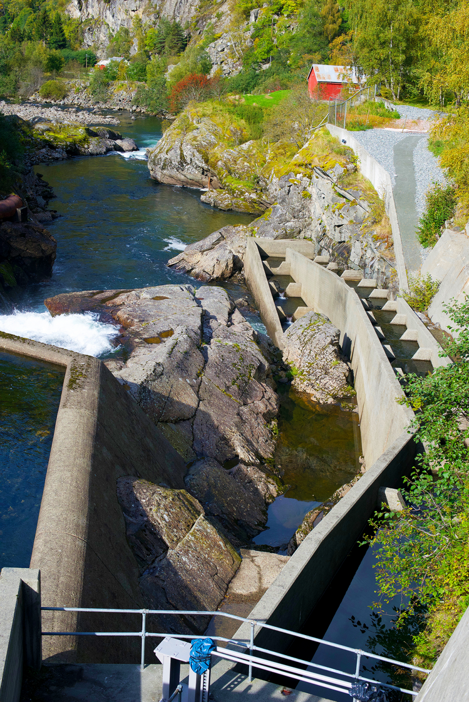 Laksetrappene i Lærdal er åpnet igjen etter gyrosmitten. Det gir tilgang til gode oppvekstforhold i elva.